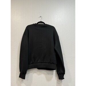 Alo Yoga Unisex Black Crew Neck Pullover Sweatshirt Size Medium